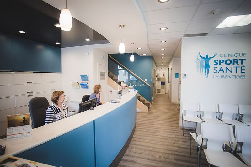 Intérieur de la Clinique Sport Santé Laurentides — Saint-Sauveur, Laurentides